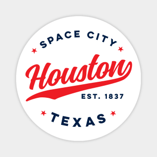 Houston Space City Texas Vintage USA Magnet